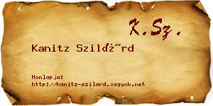 Kanitz Szilárd névjegykártya